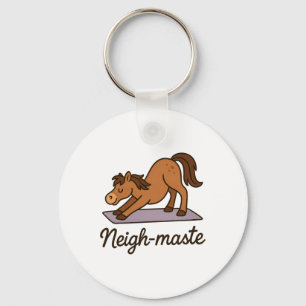 Neigh-maste Roligaste Häst Yoga Älskare Meditation Nyckelring
