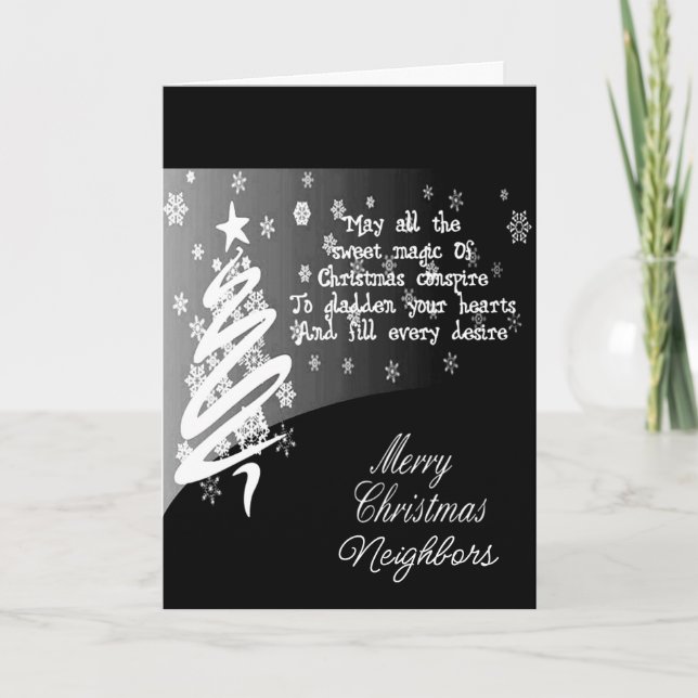 NEIGHBORS WISHED GOD JUL/GOTT NYTT ÅR HO HELGKORT (Framsida)