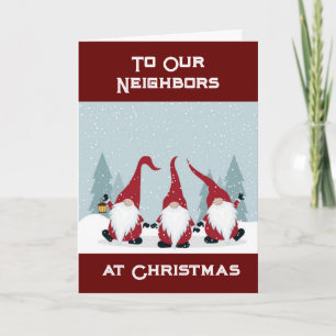 NEIGHBORS WISHED GOD JUL/GOTT NYTT ÅR HO HELGKORT