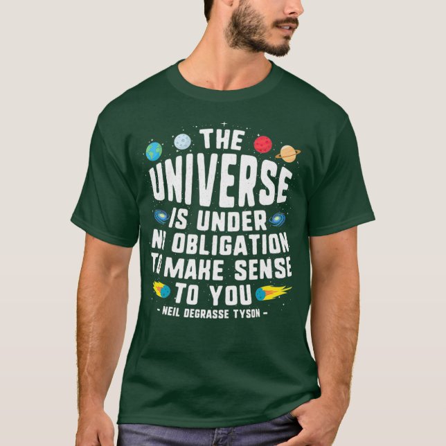 Neil deGrasse Tyson the Universe T Shirt (Framsida)