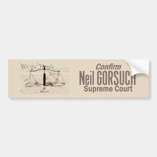 Neil GORSUCH högsta domstolen Bildekal (Framsidan)