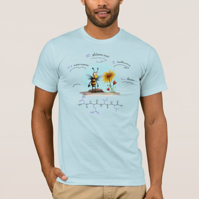 NEIL peptid, Bee-7 med anpassningsbar, ljus T Shirt (Framsida)