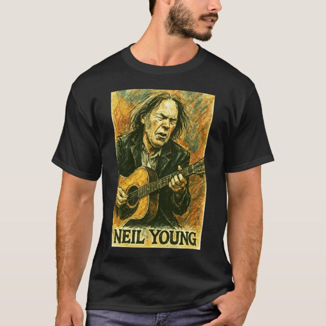 Neil Young  gift T Shirt (Framsida)