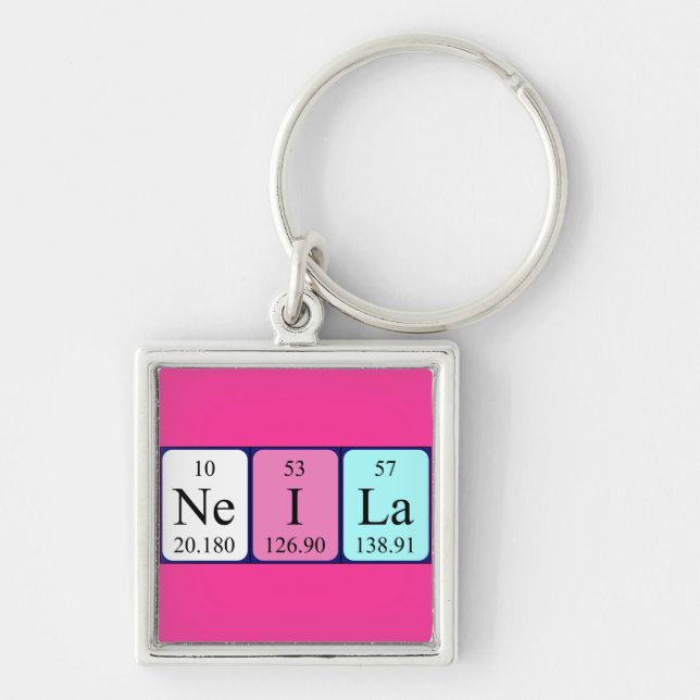 Neila periodisk nyckelring bord namn (Framsidan)