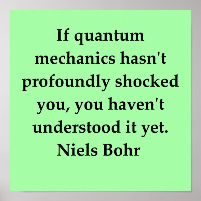 neils bohr-citat poster (Framsidan)