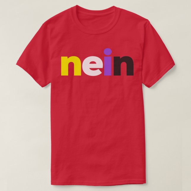 Nein Nonbinary Pride T Shirt (Design framsida)
