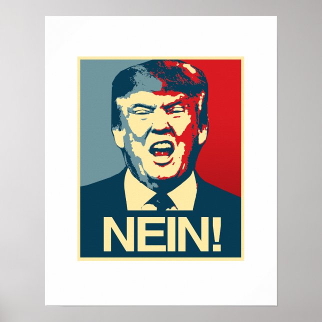 NEIN - Poster med antitrump - antitrump - (Framsidan)