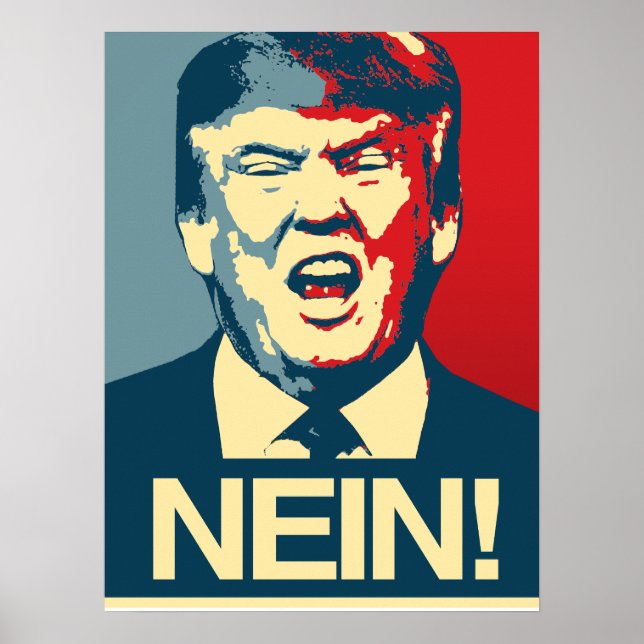 NEIN - Poster med antitrump - antitrump - (Framsidan)