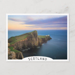 Neist point fyr på Skye vid solnedgång Vykort