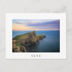 Neist point fyr på Skye vid solnedgång Vykort
