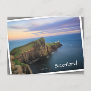 Neist point fyr på Skye vid solnedgång Vykort