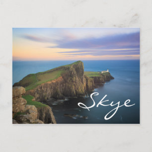 Neist point fyr på Skye vid solnedgång Vykort
