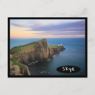 Neist point fyr på Skye vid solnedgång Vykort