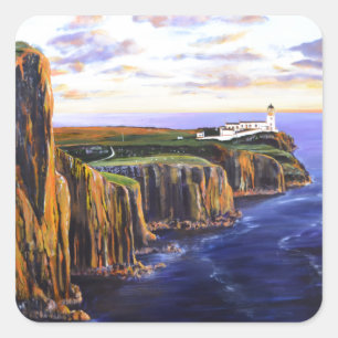 Neist point - Isle of Skye Fyrkantigt Klistermärke