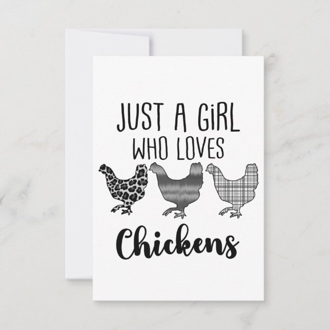 Nej 1/2, bara en flicka som Kärlek Chickens. OSA Kort (Framsida)