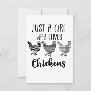 Nej 1/2, bara en flicka som Kärlek Chickens. Tack Kort