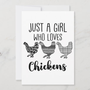Nej 1/2, bara en flicka som Kärlek Chickens. Tack Kort