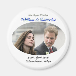 Nej.1 Royalet Bröllop William & Catherine Magnet