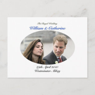 Nej.1 Royalet Bröllop William & Catherine Vykort