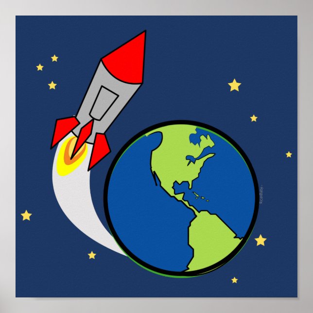 Nej.1 Rymdpojkens sovrumsskylt Poster (Framsidan)