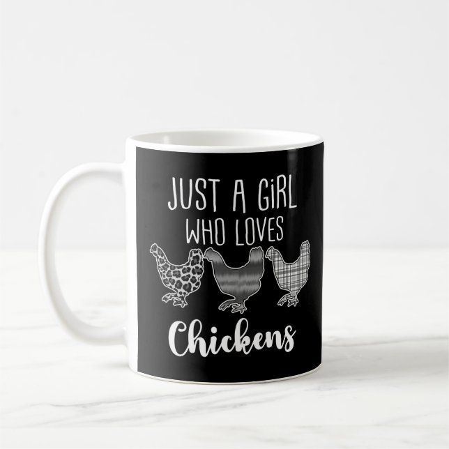 Nej 2/2, bara en flicka som Kärlek Chickens. Kaffemugg (Vänster)