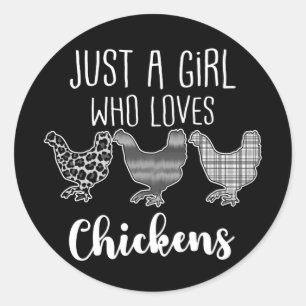 Nej 2/2, bara en flicka som Kärlek Chickens. Runt Klistermärke