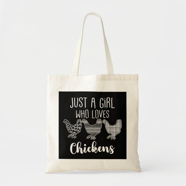 Nej 2/2, bara en flicka som Kärlek Chickens. Tygkasse (Framsidan)