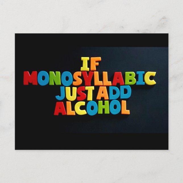 Nej: 96 OM MONOSYLLABIC... vykort från TFDG (Framsida)