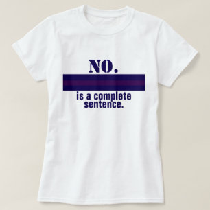 Nej är en komplett meny, kvinnlig resterande Lila T Shirt