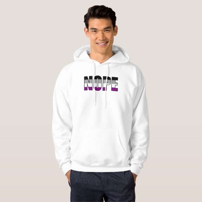 Nej Asexuell Pride Flagga Ace Pride Hoodie (Hel framsida)