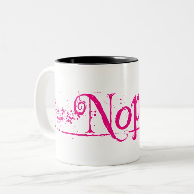 Nej. Bara en nope. Två-Tonad Mugg (Framsida vänster)