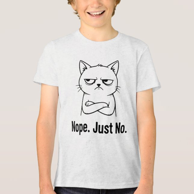 Nej Bara Nej Kattälskare T-Shirt – Rolig Present  (Framsida)