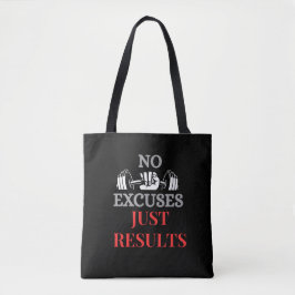 Nej, bara Results-Motivational Gym Tote Bag Tygkasse