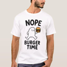 Nej Burger Tid Rolig Söt Burger Älskare Karaktär