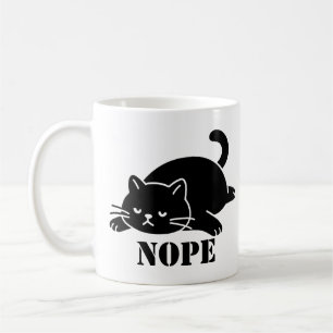 NEJ Cat Rolig för kattälskare Kaffemugg