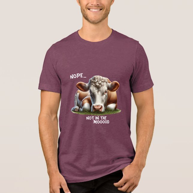 "Nej.." Cow Pun T Shirt (Framsida)