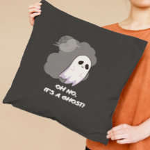 Nej, det är ett spöke! Cute lustik svart Halloween
