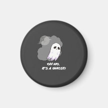 Nej, det är ett spöke! Cute lustik svart Halloween