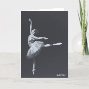 Nej Drama, bara frihet, svartvitt Ballerina Tack Kort