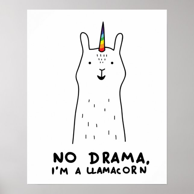 Nej, Drama.. Jag är Llamacorn. Poster (Framsidan)