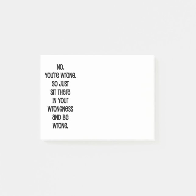 Nej, du har fel. post-it block (Framsida)