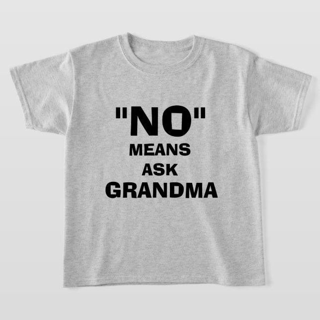 "NEJ"-ELAK ASK GRANDMA T SHIRT (Laydown)