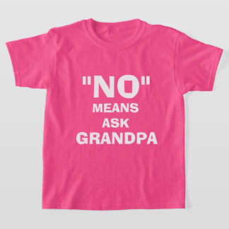 "NEJ" ELAK ASK GRANDPA, ANPASSADE T SHIRT