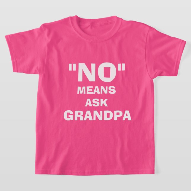 "NEJ" ELAK ASK GRANDPA, ANPASSADE T SHIRT (Laydown)