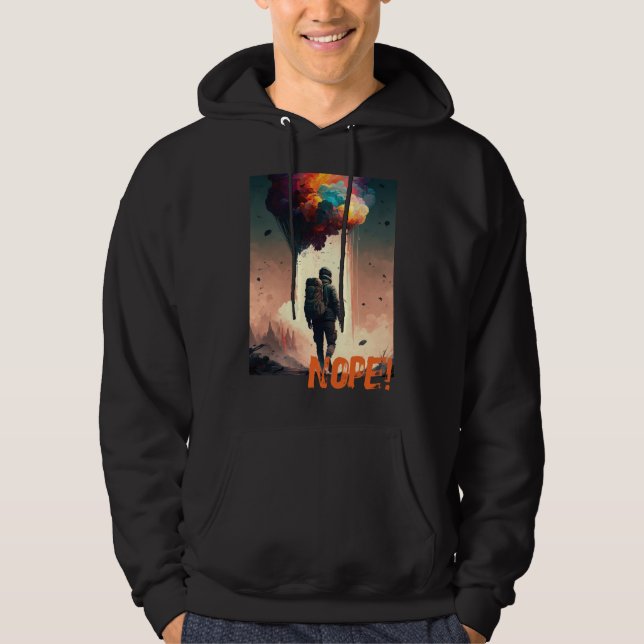 Nej! En konstig cynisk dystopi Hoodie (Framsida)