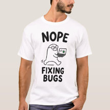 Nej Fixar Buggar Rolig Söt Programmerare Karaktär