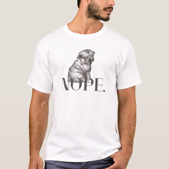 Nej. Funny Fransk Bulldog Hund älskare T Shirt (Framsida)