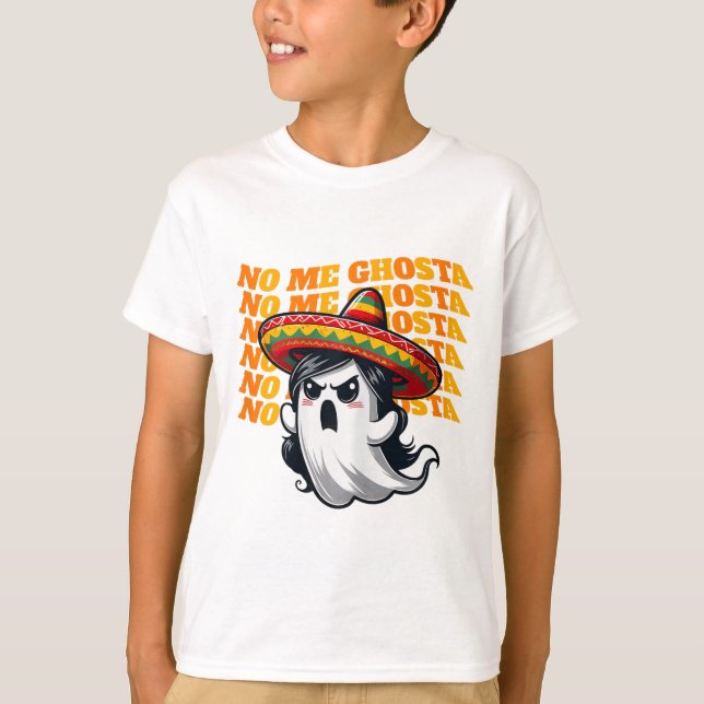 Nej, Ghosta Funny Mexican Halloween Ghost Women 2 T Shirt (Framsida)