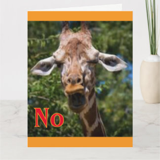 Nej Giraffe Kort