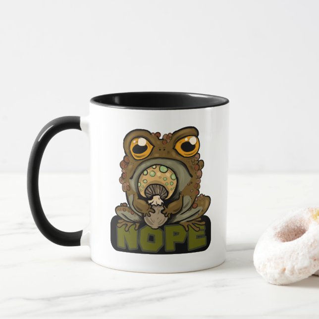 Nej! Grumpy Toad Mugg (Med munk)